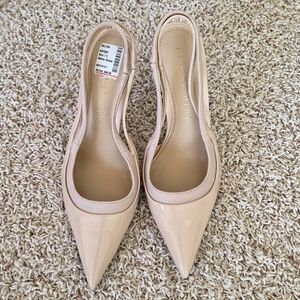 Gianni Bini Slingback Pointed-Toe Pumps in Light Beige